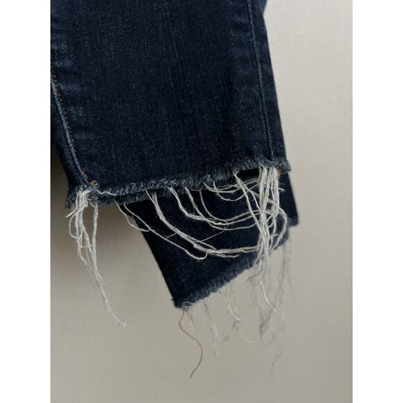 Good American Good Legs Blue Denim Jean Skinny Frayed Hem Size 26 - Picture 8 of 10